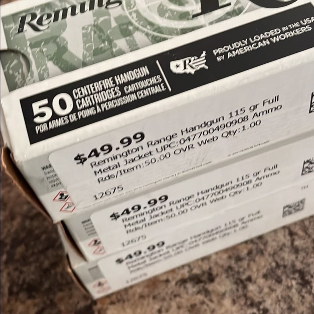 Remington Range 115 gr fmj 9mm ammo